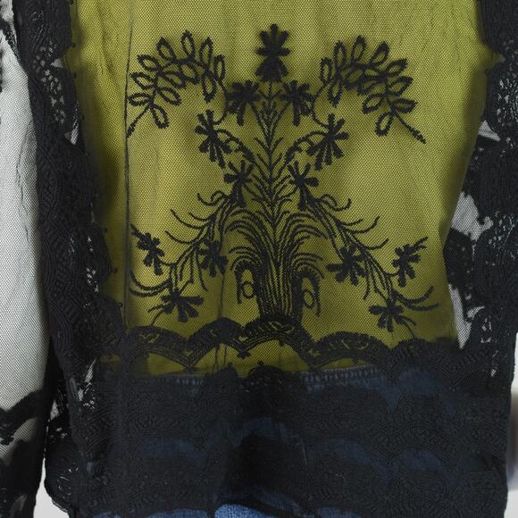 Rabbit Designs Sheer Floral Lace Formal Cardigan NWT Women's Large - Picture 7 of 9